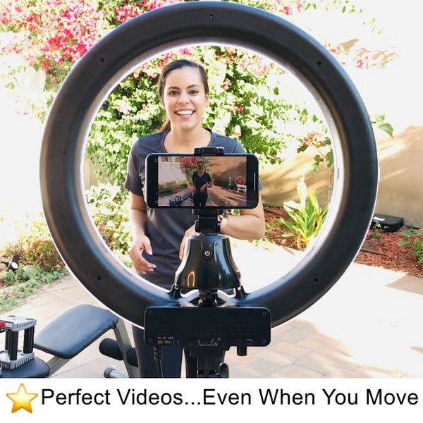 Ultra Elite 18" Ring Light w/ Auto Face Tracking | Hands-Free Content & TikTok LIVE Setup