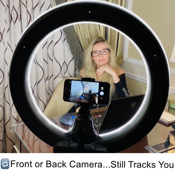 Ultra Elite 18" Ring Light w/ Auto Face Tracking | Hands-Free Content & TikTok LIVE Setup