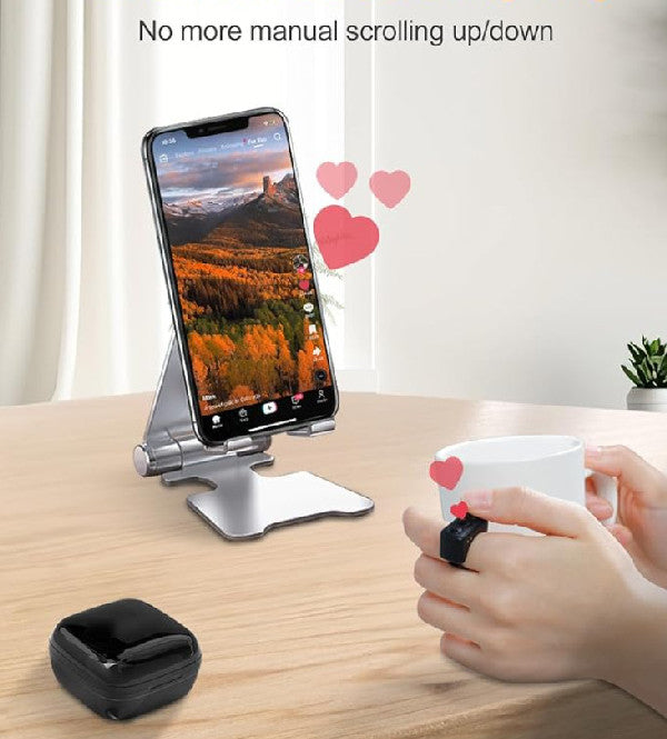 SOCIALITE Wireless Remote Control Scrolling Ring for TikTok, Rechargeable for iPhone and iPad