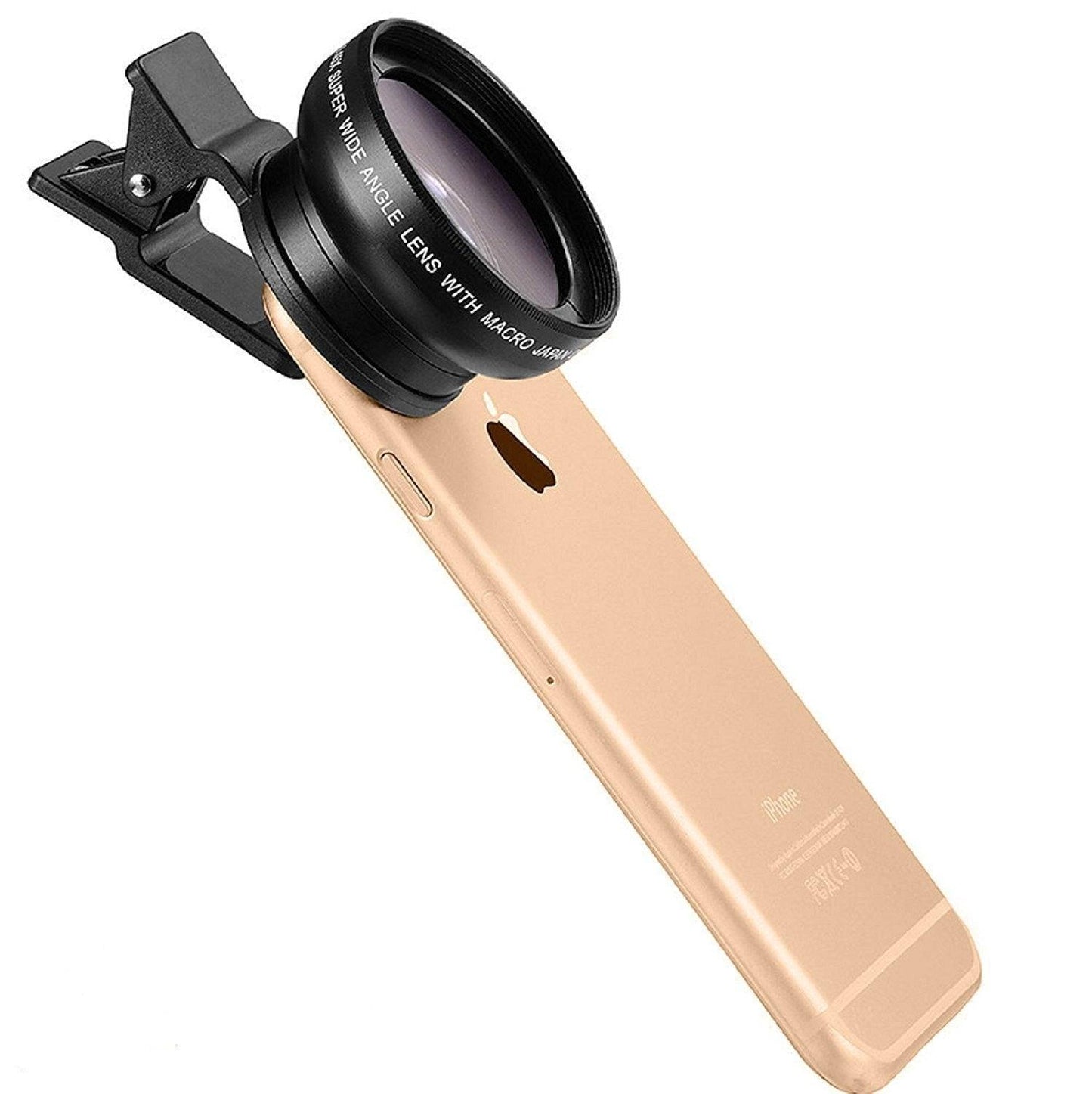 side view of lens clipped onto iPhone