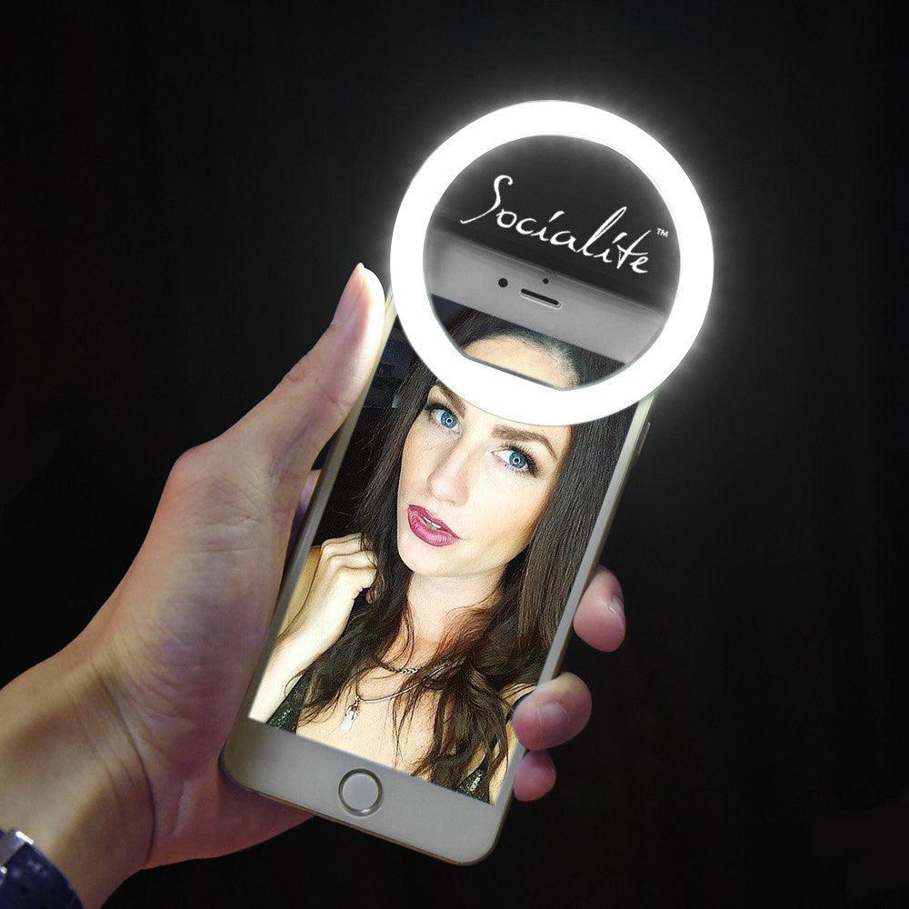 Clip On Mini Selfie Ring Light - Perfect for iPhone Tablet or Laptop Clip On Mini Selfie Ring Light - Perfect for iPhone Tablet or Laptop