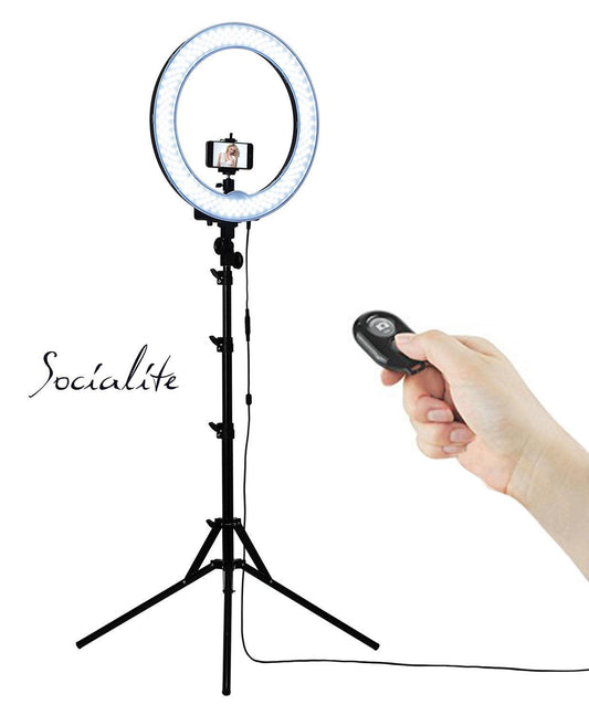 Socialite Brand - 18 Inch Ring Light Kit with text