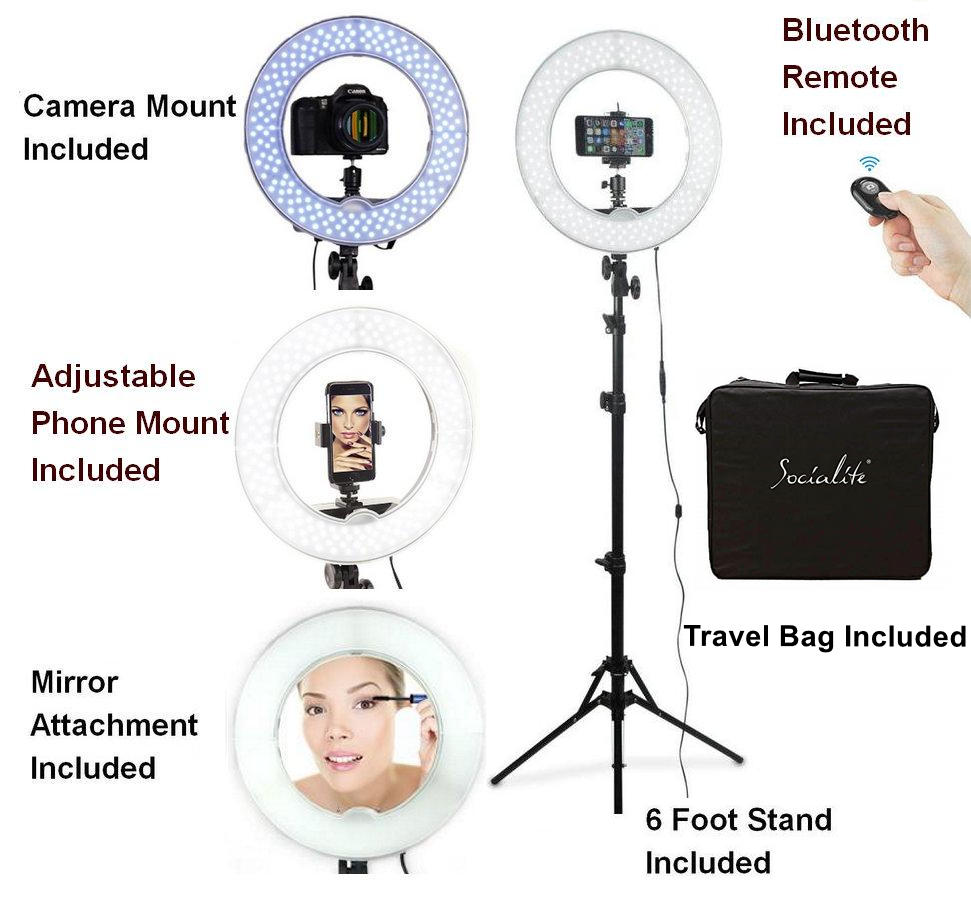 all items included with ring light kit