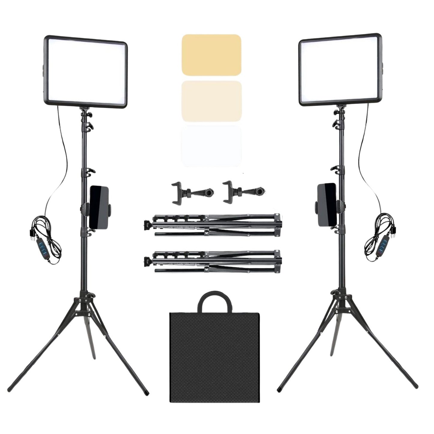 StudioPro 2 PC Panel Lighting Kit w/ Carry Bag for Studio Photography Video