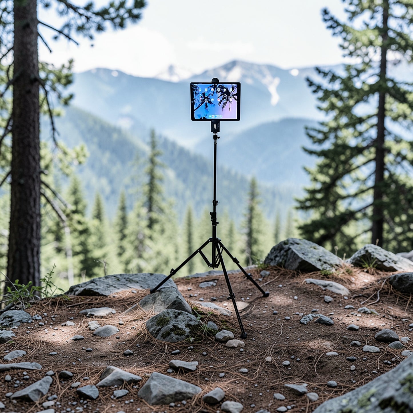 Socialite Elevate Heavy Duty iPad & Smartphone Tripod Stand with Carrying Case – Adjustable 18.9" to 8 Ft, 90° Ball Head Pivot, Universal Tablet & Phone Mount for Photography, Video, Live Streaming & Content Creation