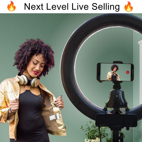 Ultra Elite 18" Ring Light w/ Auto Face Tracking | Hands-Free Content & TikTok LIVE Setup