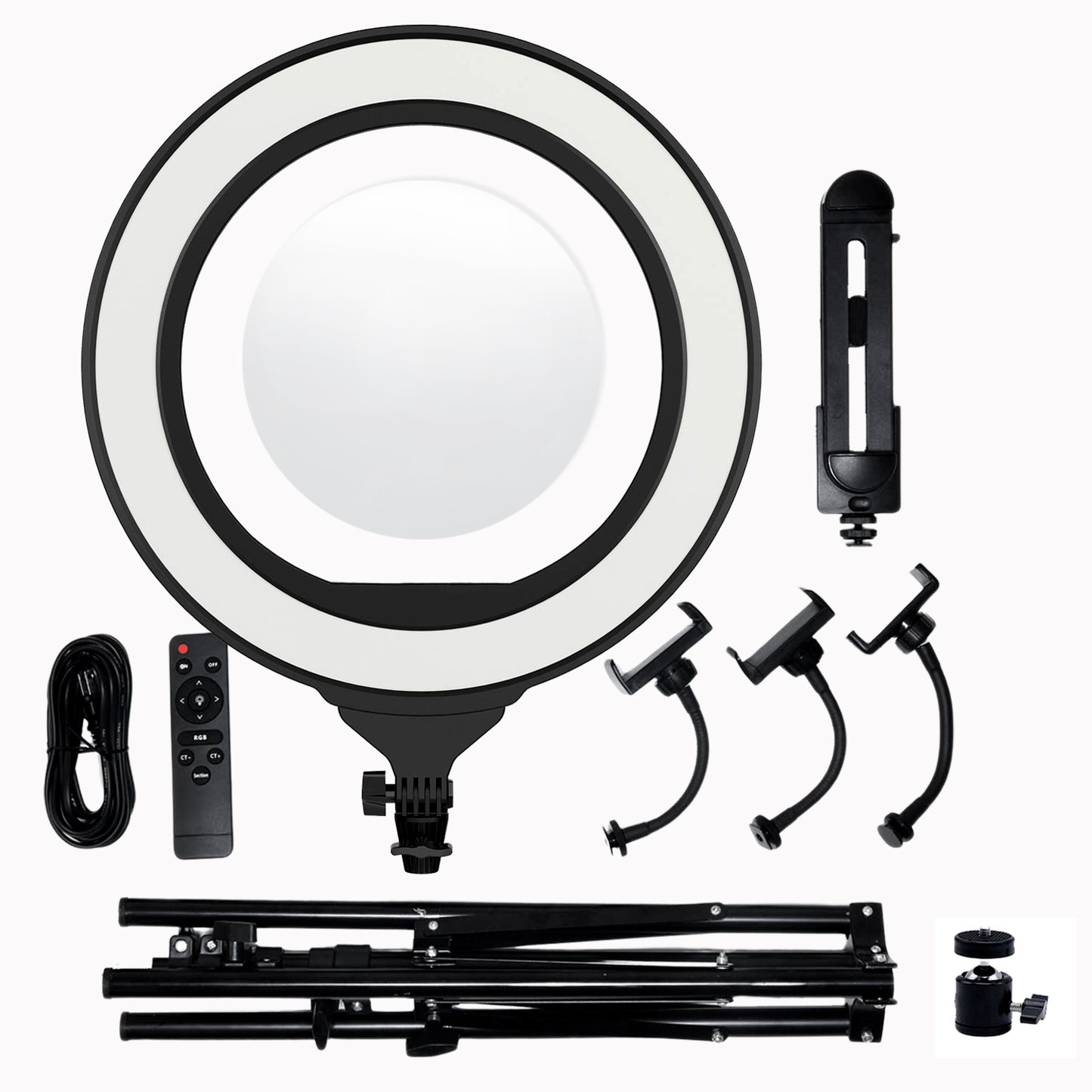 Ultra Elite 18 Ring Light Kit with Stand, iPad Mount, Phone Holders and Mirror