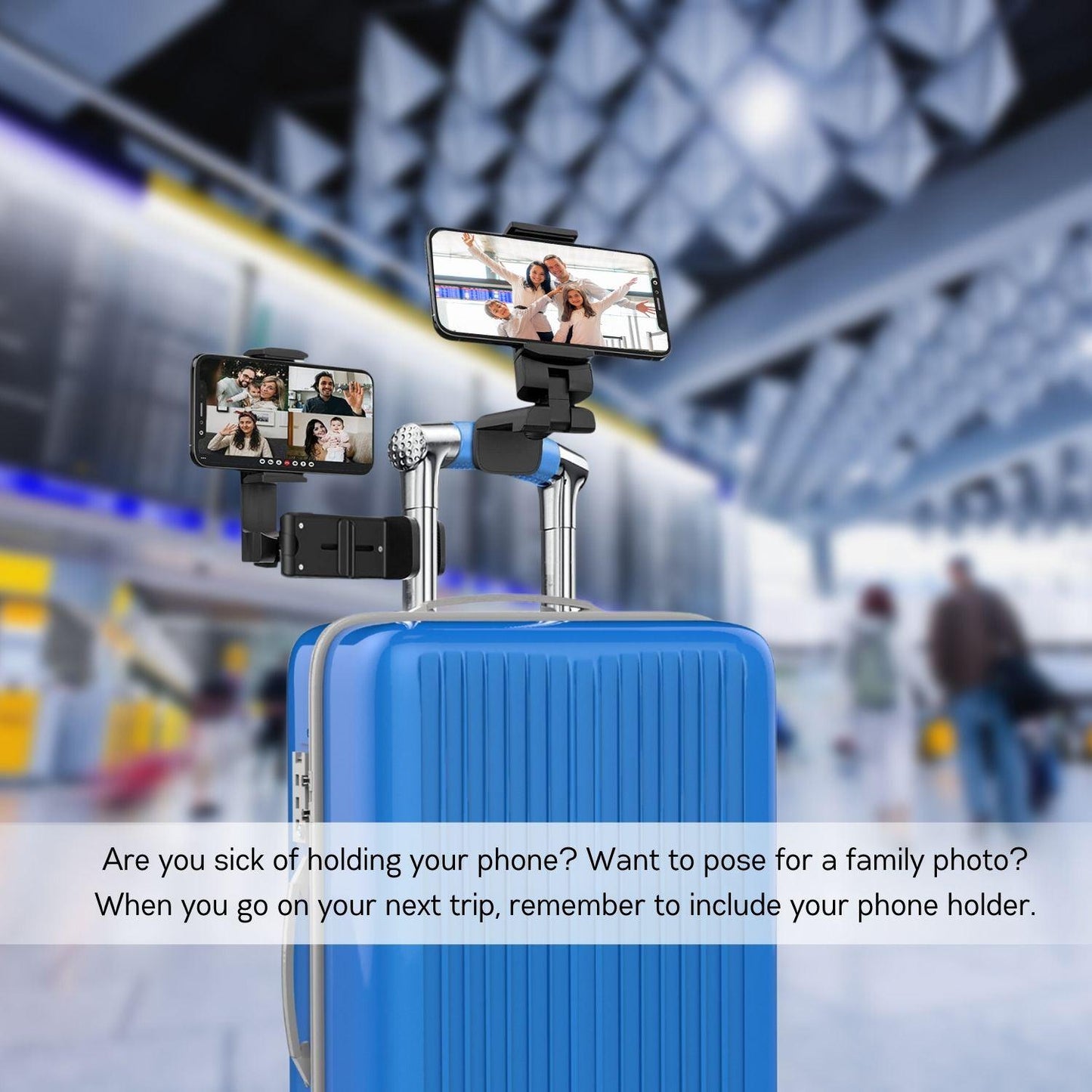 attach phone to suitcase