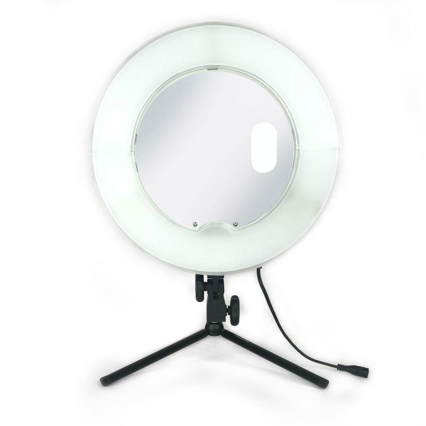 Table top ring light with mirror