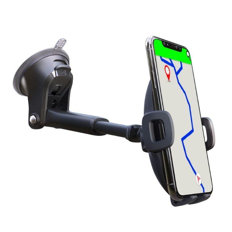 Phone attached to car phone holder