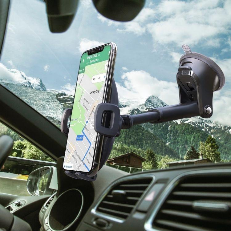 Car phone holder mount on car windshield