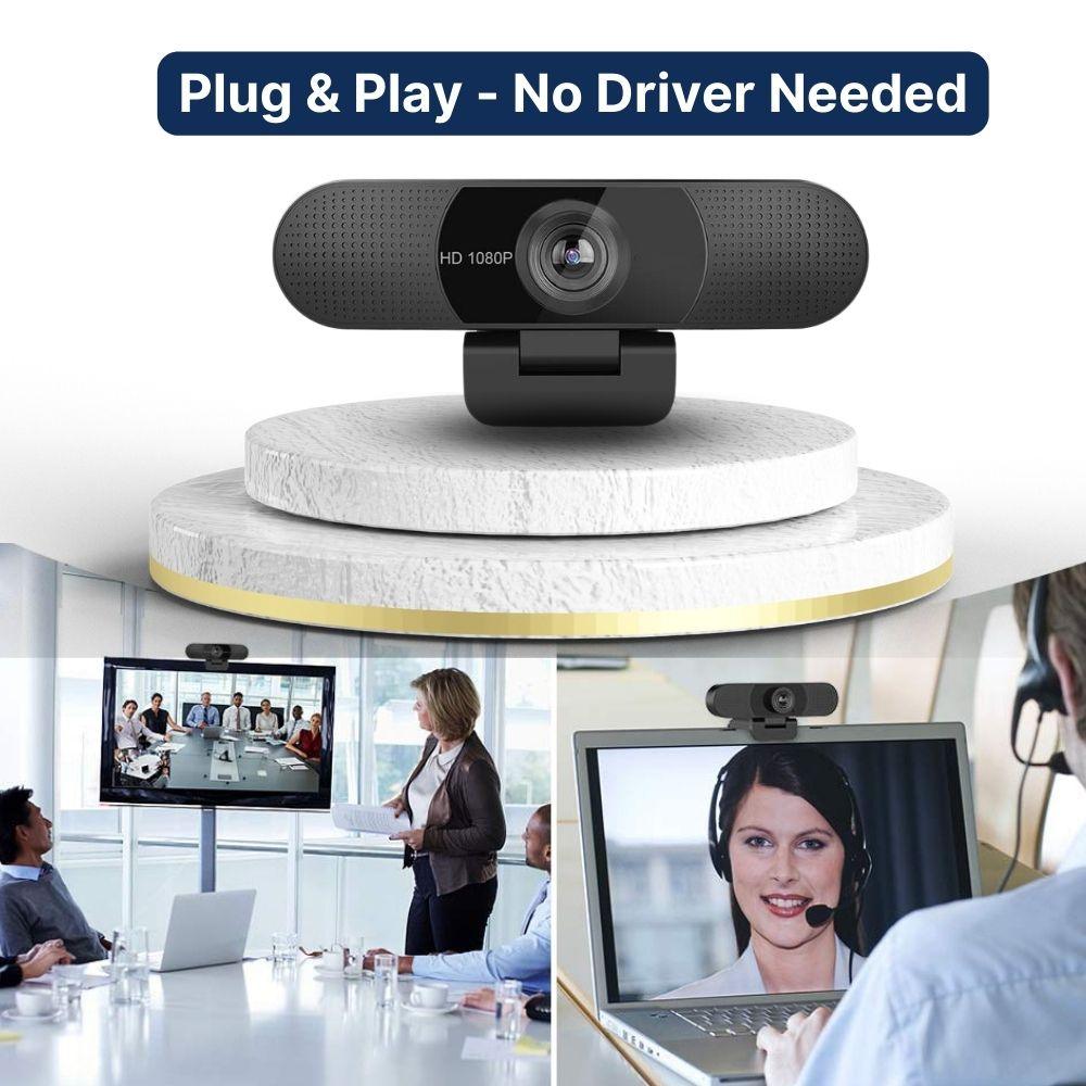 1080P Camera Webcam for PC and Mac W/ Microphone, Perfect for Zoom
