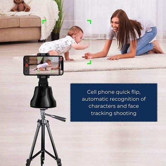 Automatic recognition of characters and face tracking shooting by using 360 Auto Face Tracker Phone Holder