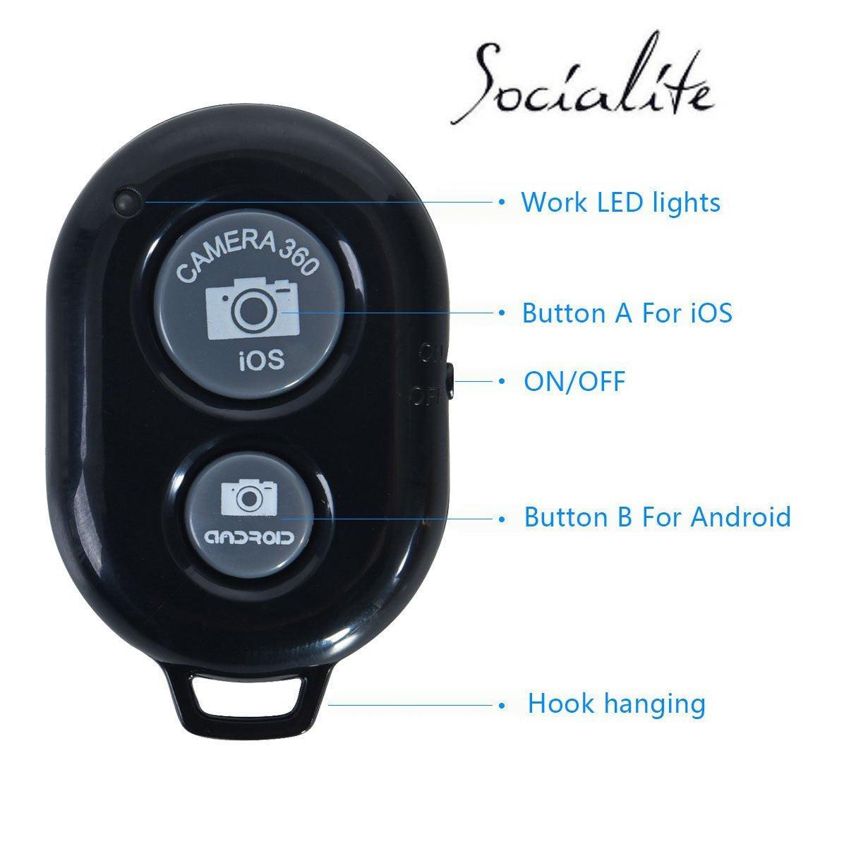 Bluetooth remote button features