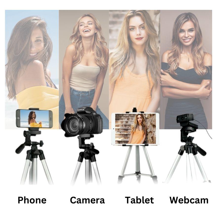 Different uses of camera tripod stand with different models