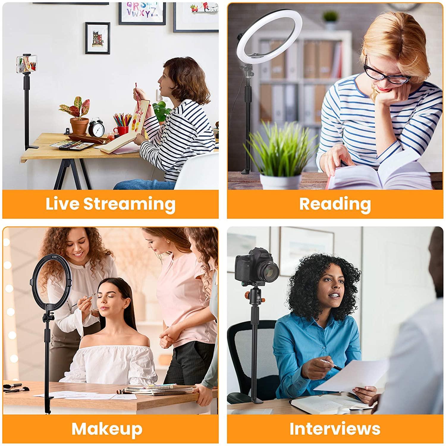 Stand for live streaming zoom meetings makeup interviews